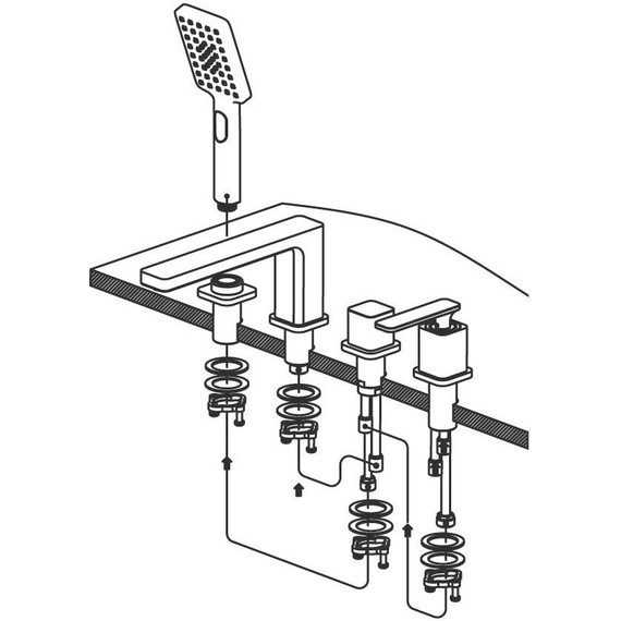 Смеситель для ванны Timo Torne 4330/03Y, черный матовый - фото 6