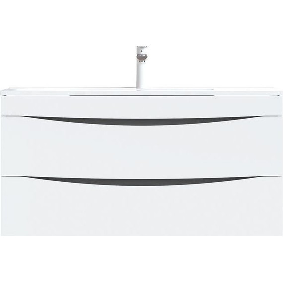 Тумба подвесная с раковиной Iddis Cloud 100 см CLO10W1i95K, белый - фото 10