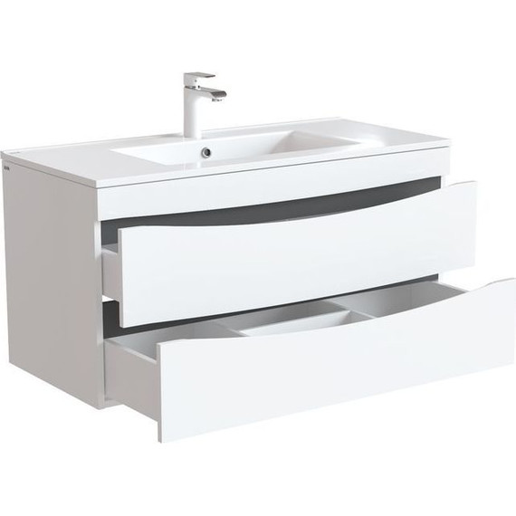 Тумба подвесная с раковиной Iddis Cloud 100 см CLO10W1i95K, белый - фото 8