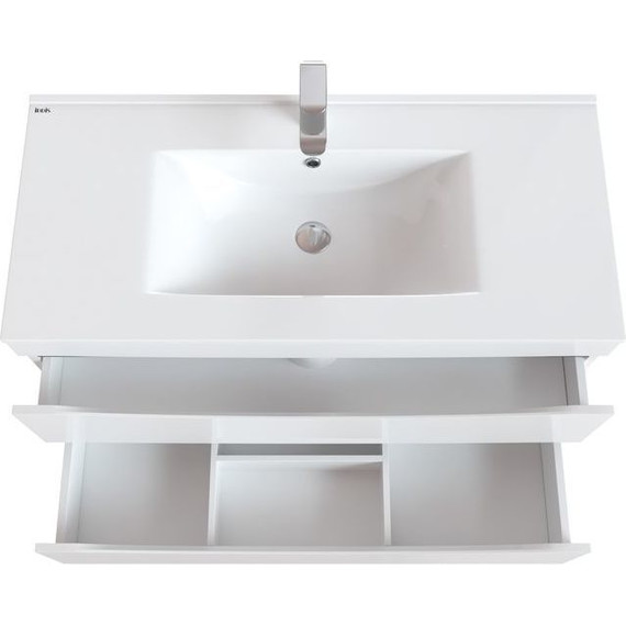 Тумба подвесная с раковиной Iddis Cloud 100 см CLO10W1i95K, белый - фото 7