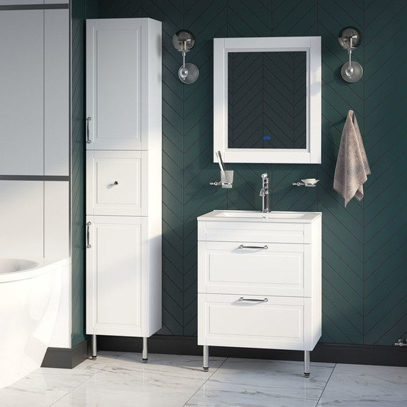 Зеркало Iddis Oxford Led 60 см ЗЛП111, белый матовый - фото 3