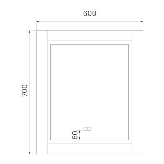 Зеркало Iddis Oxford Led 60 см ЗЛП111, белый матовый - фото 4