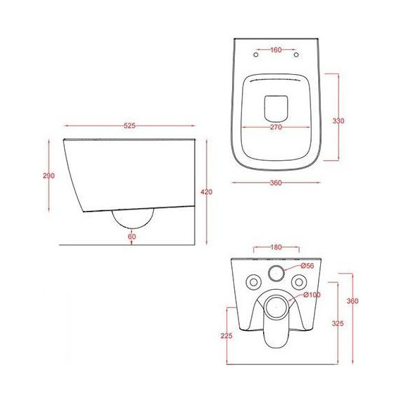 Унитаз подвесной ArtCeram A16 ASV003 15 00, grigio oliva, Цвет производителя: серый - фото 3