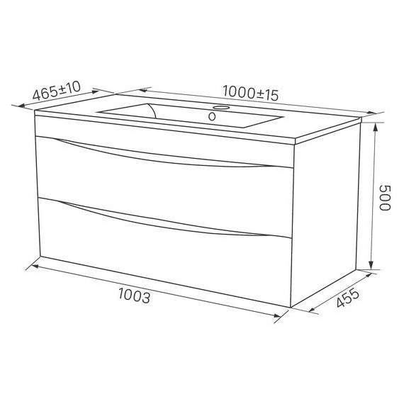 Тумба подвесная с раковиной Iddis Cloud 100 см CLO10W1i95K, белый - фото 13
