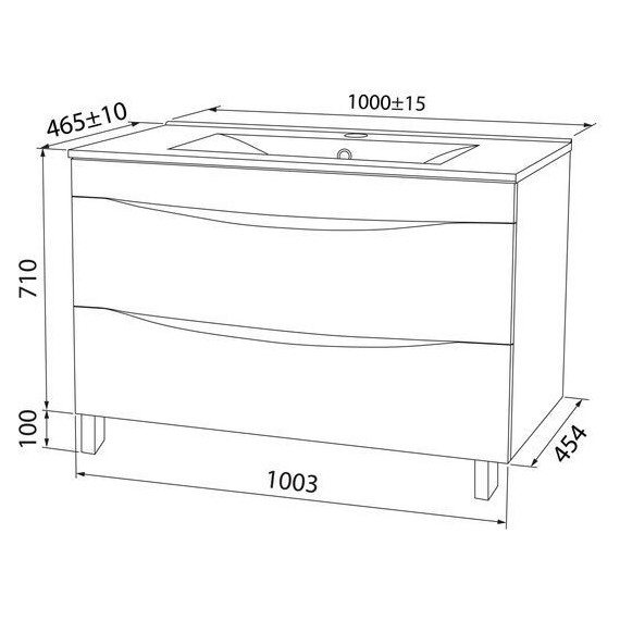 Тумба напольная с раковиной Iddis Cloud 100 см CLO10WFi95K, белый - фото 8