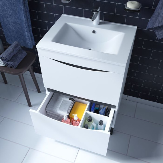 Тумба напольная с раковиной Iddis Cloud 60 см CLO60WFi95K, белый - фото 7