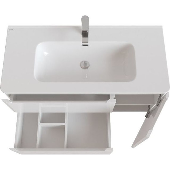Тумба подвесная с раковиной Iddis Edifice 100 см EDI10W1i95K, белый глянец - фото, картинка 6 Тумба подвесная с раковиной Iddis Edifice 100 см EDI10W1i95K, белый глянец - фото 6