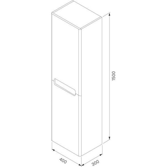 Пенал подвесной Iddis Edifice 40 см EDI40W0i97, белый глянец - фото 8