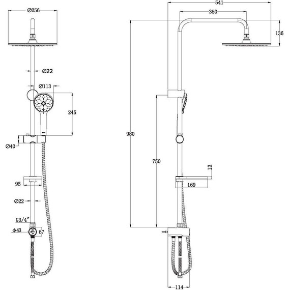 Душевая стойка Lemark LM8809C - фото 2
