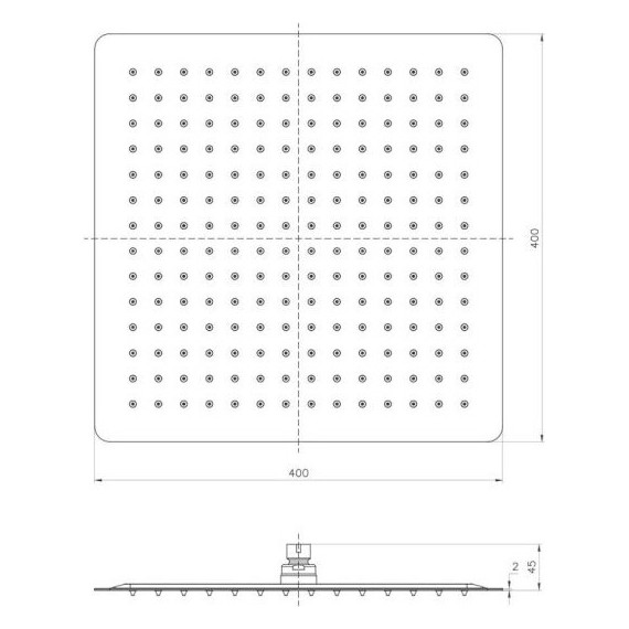 Верхний душ Lemark 400x400 мм LM9489S - фото 2