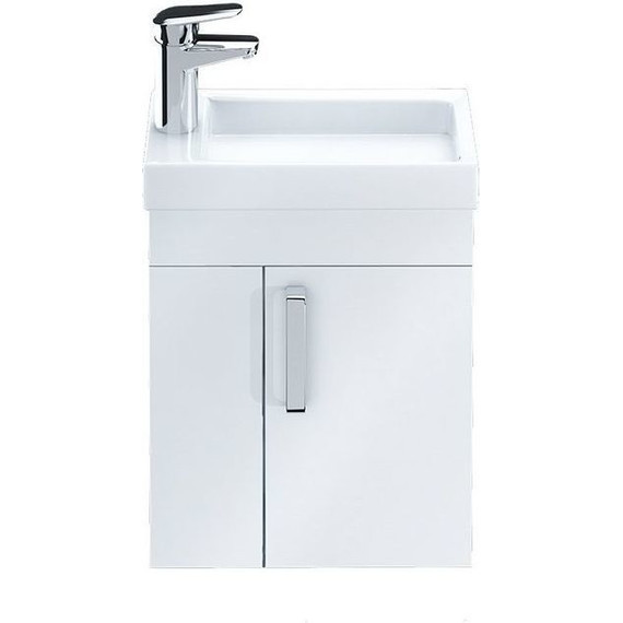 Тумба подвесная с раковиной Iddis Torr 40 см TOR40W1i95K, белый глянец - фото 2