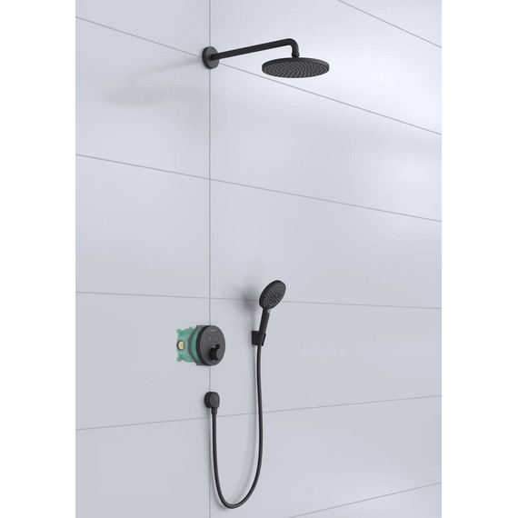 Душевая система для душа с термостатом Hansgrohe Raindance S 240 PowderRain 27959670, черный матовый - фото 2
