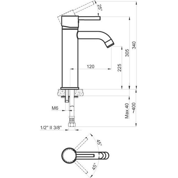 Смеситель для раковины высокий Azario Tasco AZ-15164551 - фото 2