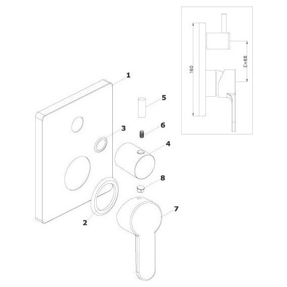 Душевая система для ванны Azario Tevis AZ-15490711 - фото 5