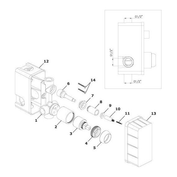 Душевая система для душа Azario Tevis AZ-15490721 - фото 7