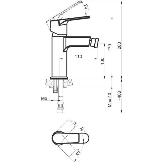 Смеситель для биде Azario Treya AZ-15686601 - фото, картинка 2 Смеситель для биде Azario Treya AZ-15686601 - фото 2