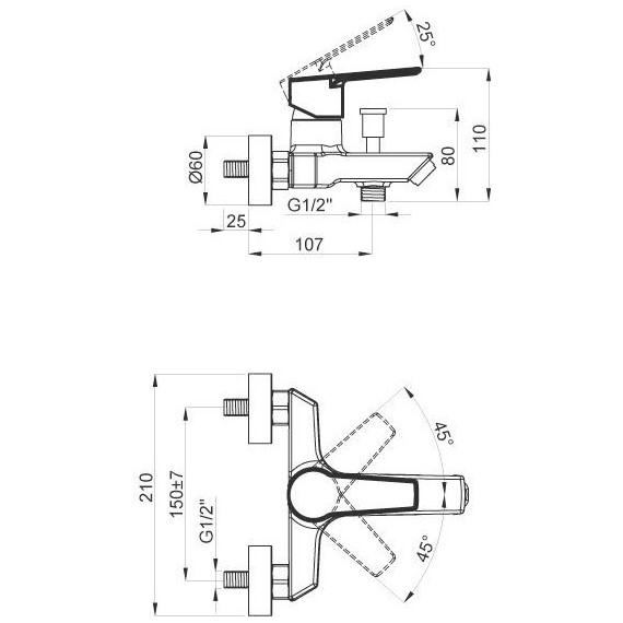 Смеситель для ванны Azario Enzo AZ-15710501 - фото, картинка 2 Смеситель для ванны Azario Enzo AZ-15710501 - фото 2