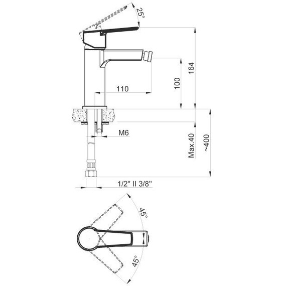 Смеситель для биде Azario Enzo AZ-15716601 - фото, картинка 2 Смеситель для биде Azario Enzo AZ-15716601 - фото 2