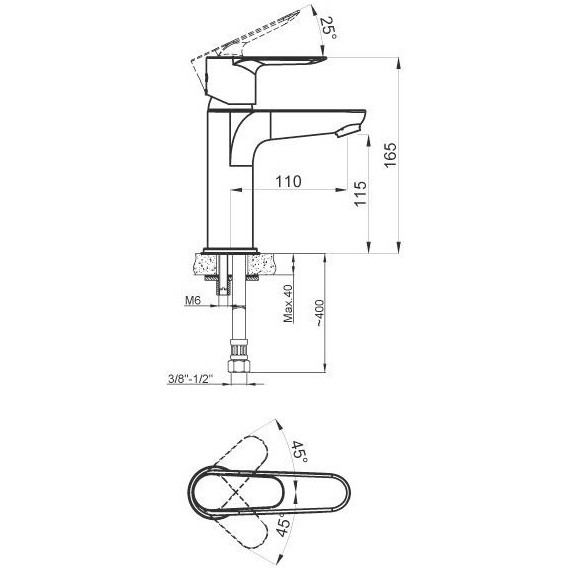 Смеситель для раковины Azario Leya AZ-15924501 - фото, картинка 2 Смеситель для раковины Azario Leya AZ-15924501 - фото 2