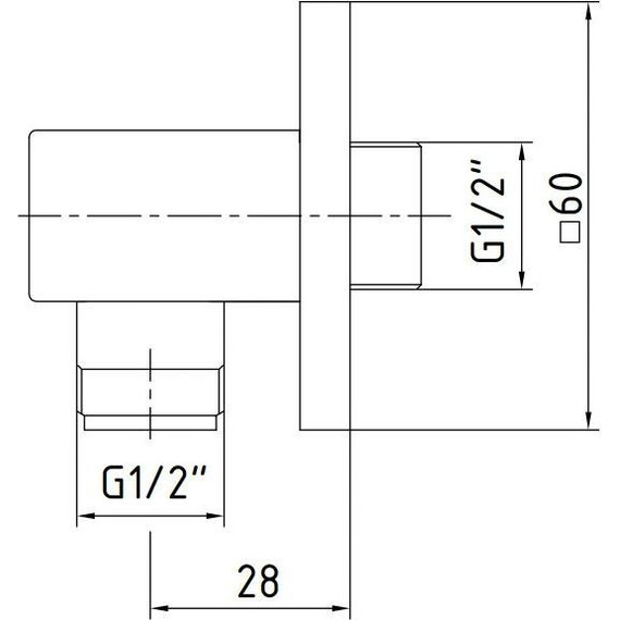 Шланговое подсоединение E.C.A. 102126388C1EX, черный матовый - фото 2