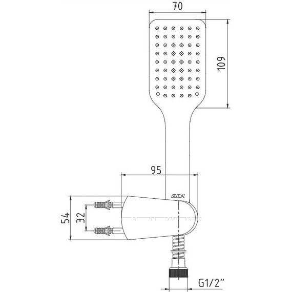 Душевой гарнитур E.C.A. Tiera 102117342C1EX, черный матовый - фото, картинка 4 Душевой гарнитур E.C.A. Tiera 102117342C1EX, черный матовый - фото 4