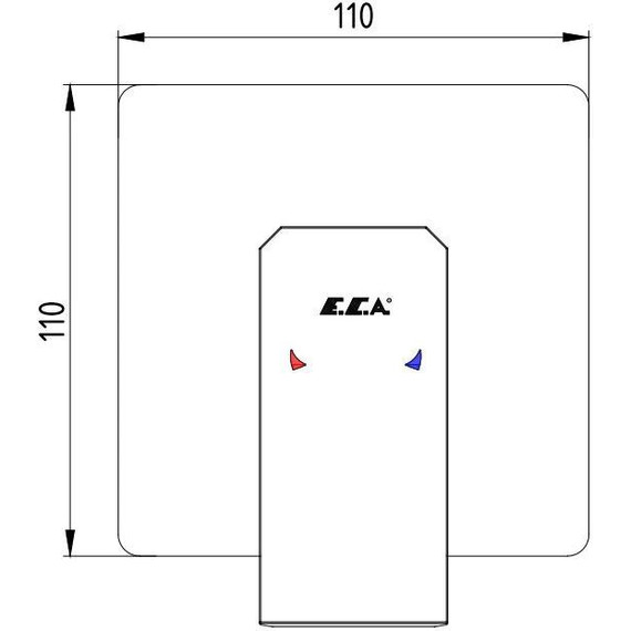 Смеситель для душа E.C.A. Tiera 102167105C1EX-K, черный матовый - фото 2