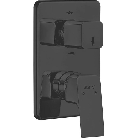 Смеситель для ванны E.C.A. Tiera 102167205C1EX-KDE, черный матовый - фото 