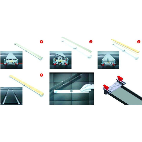 Трап Berges Wasserhaus C1 Norma 60 см 095137, нержавеющая сталь, черный матовый (под плитку), Цвет производителя: чёрный матовый, Размер трапа: 600 - фото 3
