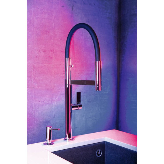 Смеситель для кухни Omoikiri Osaka C-BL 4994333, хром/чёрный - фото 3