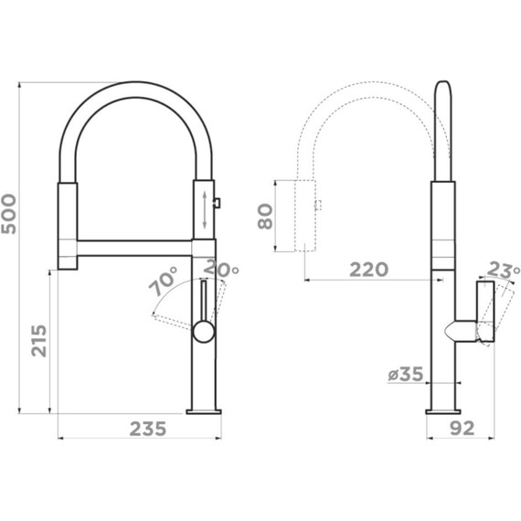 Смеситель для кухни Omoikiri Osaka C-WH 4994332, хром/белый - фото 3