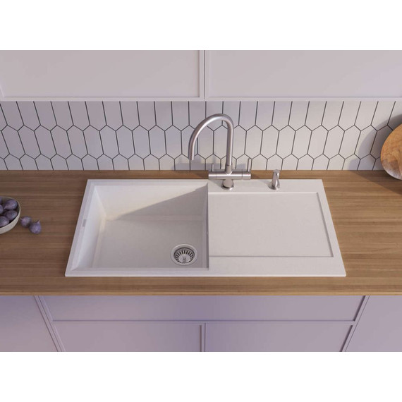 Кухонная мойка Omoikiri Sakaime 100 WH 4993887, белый, Цвет производителя: белый - фото 3