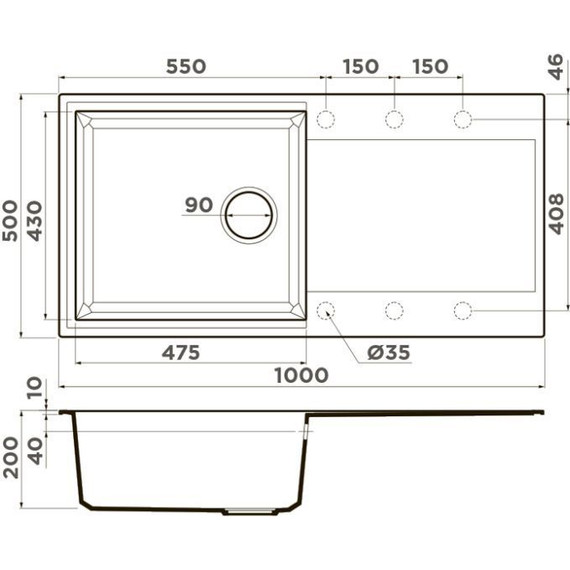 Кухонная мойка Omoikiri Sakaime 100 WH 4993887, белый, Цвет производителя: белый - фото 5