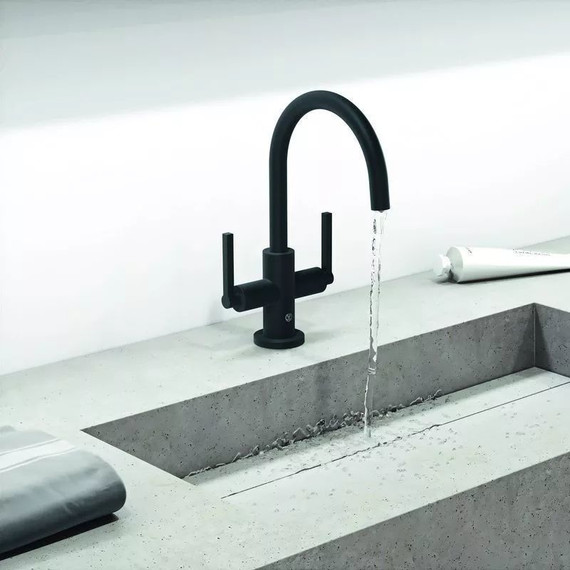 Смеситель для раковины Kludi Nova Fonte 201183915, черный матовый - фото 3