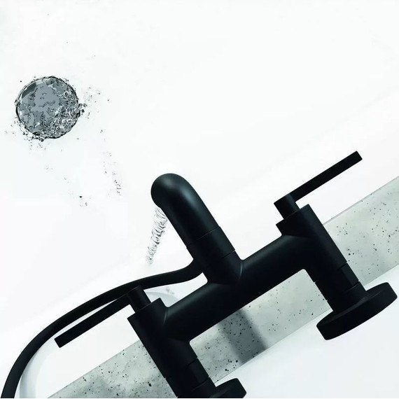 Смеситель для ванны Kludi Nova Fonte 205403915, черный матовый - фото 2