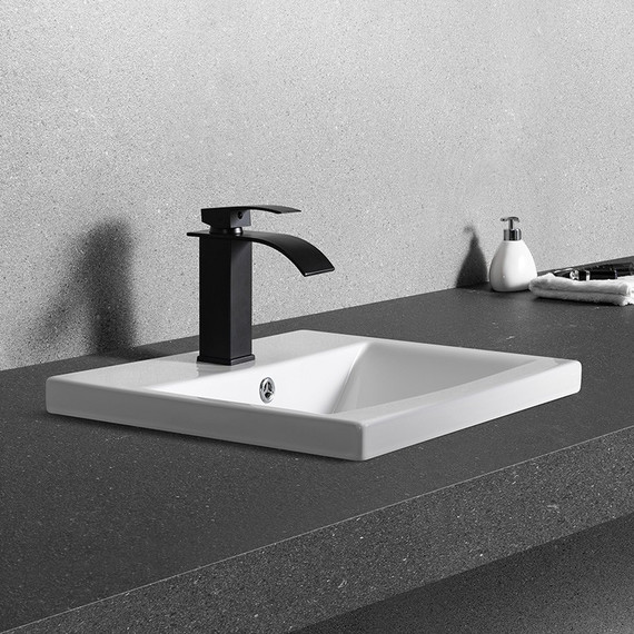 Раковина врезная на столешницу CeramaLux N 50 см 9393-50 - фото, картинка 4 Раковина врезная на столешницу CeramaLux N 50 см 9393-50 - фото 4