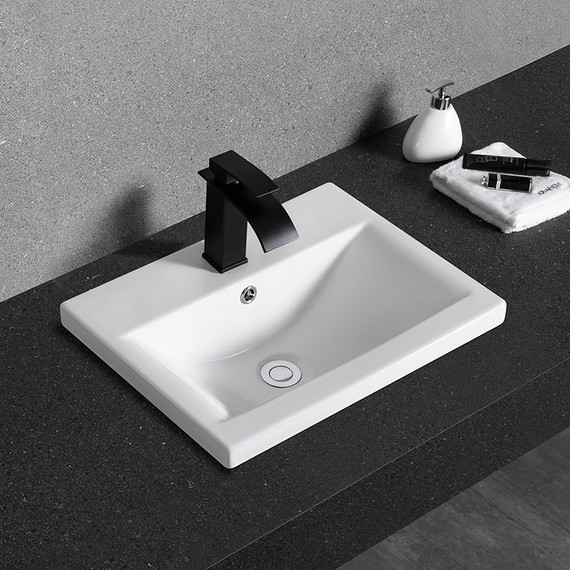 Раковина врезная на столешницу CeramaLux N 50 см 9393-50 - фото, картинка 6 Раковина врезная на столешницу CeramaLux N 50 см 9393-50 - фото 6