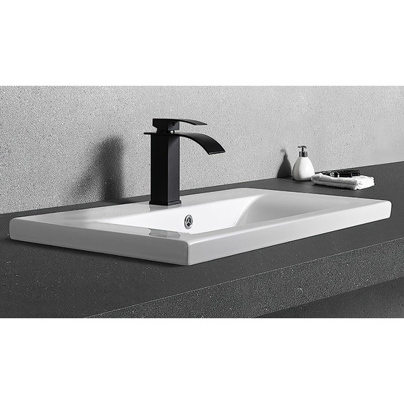 Раковина врезная на столешницу CeramaLux N 90 см 9393-90 - фото 4