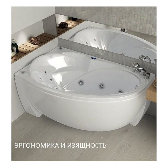 Ванна гидро-аэромассажная Aquatek Бетта 150x95 см L - фото 4