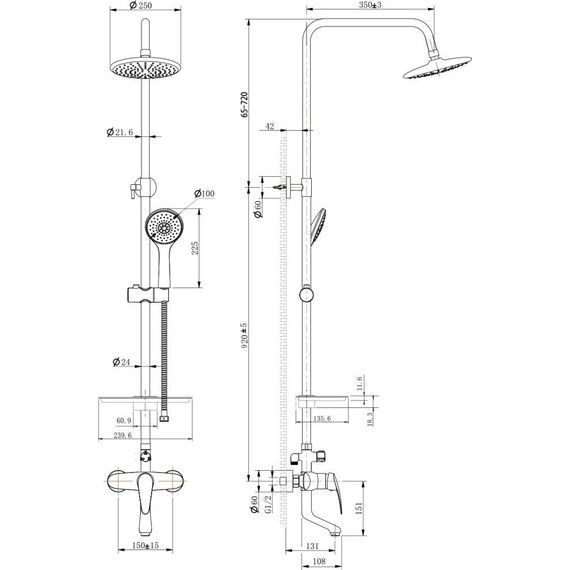 Душевая стойка Lemark Linara LM0462C - фото, картинка 7 Душевая стойка Lemark Linara LM0462C - фото 7