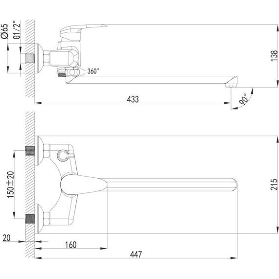 Смеситель для ванны Lemark Pramen LM3317C - фото, картинка 5 Смеситель для ванны Lemark Pramen LM3317C - фото 5