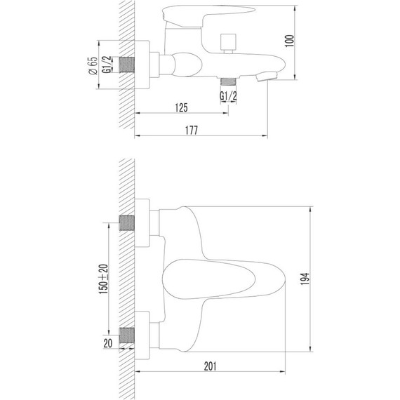 Смеситель для ванны Lemark Status LM4402C - фото, картинка 2 Смеситель для ванны Lemark Status LM4402C - фото 2