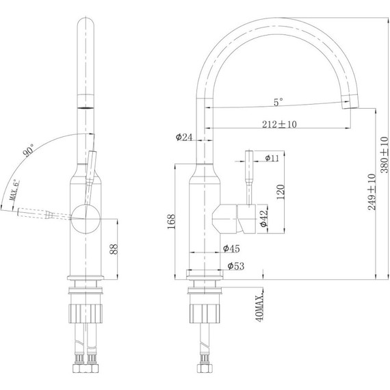 Смеситель для кухни Lemark Expert LM5079S, матовая сталь - фото 2