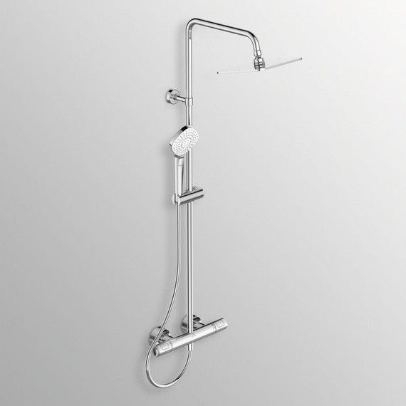 Душевая стойка с термостатом Ideal Standard Ceratherm T100 A7240AA - фото, картинка 2 Душевая стойка с термостатом Ideal Standard Ceratherm T100 A7240AA - фото 2