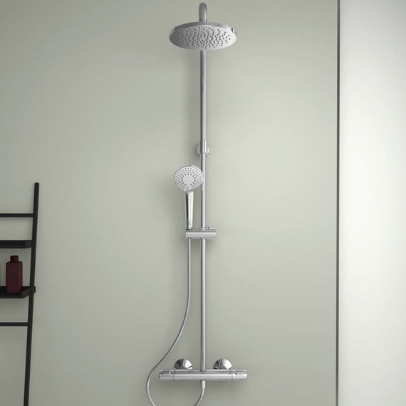 Душевая стойка с термостатом Ideal Standard Ceratherm T25 A7701AA - фото, картинка 6 Душевая стойка с термостатом Ideal Standard Ceratherm T25 A7701AA - фото 6