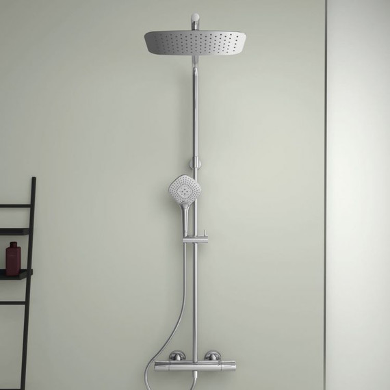 Душевая стойка с термостатом Ideal Standard Ceratherm T100 A7705AA - фото, картинка 6 Душевая стойка с термостатом Ideal Standard Ceratherm T100 A7705AA - фото 6