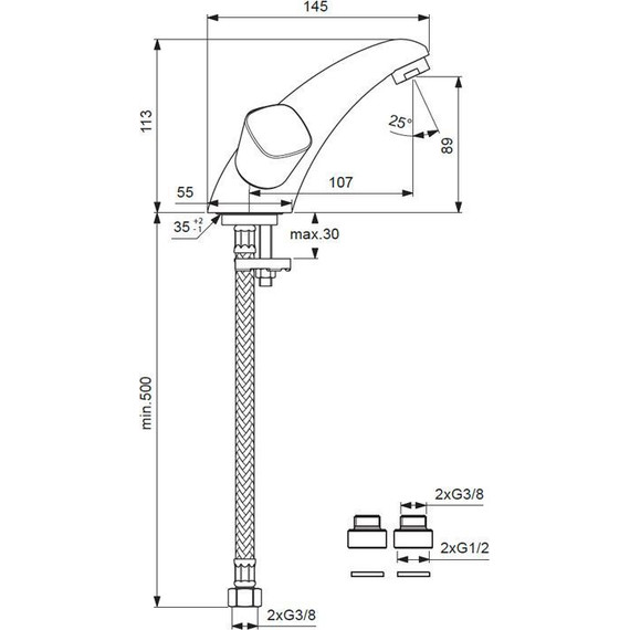 Смеситель для раковины Vidima Quadro BA243AA - фото 3
