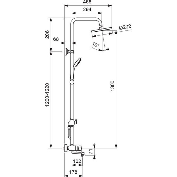 Душевая стойка Vidima Balance BA270AA - фото 12