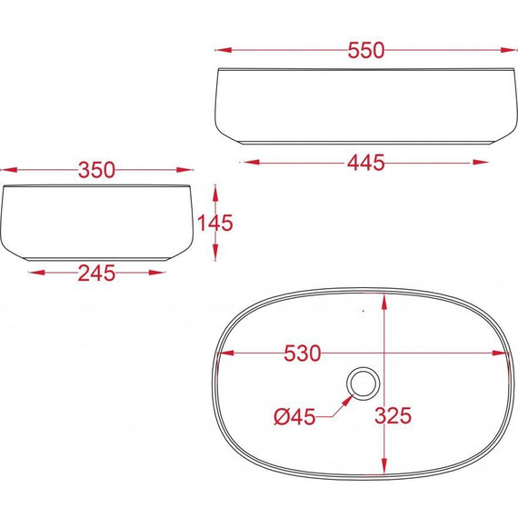 Раковина-чаша ArtCeram Cognac 55 см COL008 03 00, чёрный глянцевый - фото 2
