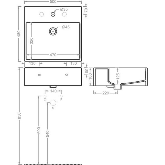 Раковина-чаша ArtCeram Quadro 50 см QUL002 01 86, белый глянцевый - фото, картинка 2 Раковина-чаша ArtCeram Quadro 50 см QUL002 01 86, белый глянцевый - фото 2