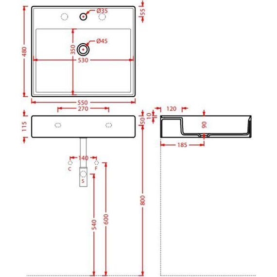 Раковина-чаша ArtCeram Scalino 55 см SCL007 01 00, белый глянцевый - фото, картинка 2 Раковина-чаша ArtCeram Scalino 55 см SCL007 01 00, белый глянцевый - фото 2